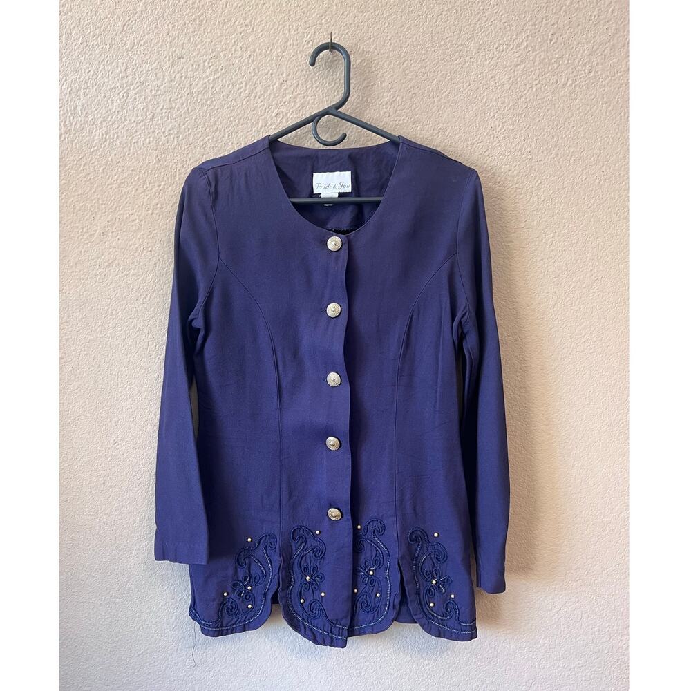Vintage 1980's purple long sleeve Pride & Joy top size M